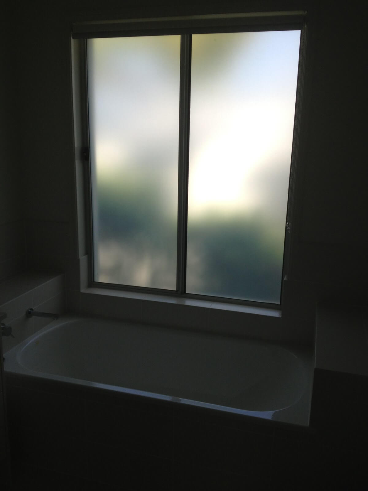 After. Bathroom privacy film by Local Guys