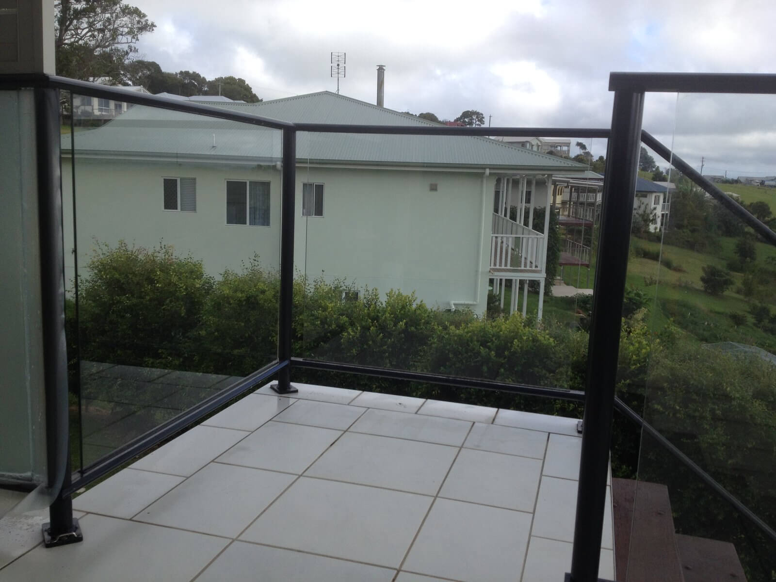 Before. Balcony glass privacy frost by Local Guys